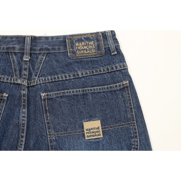 NOS Vtg 90s Marithe Francois Girbaud Mens 32 Loose Denim Jean Shorts Blue Cotton - Picture 11 of 11